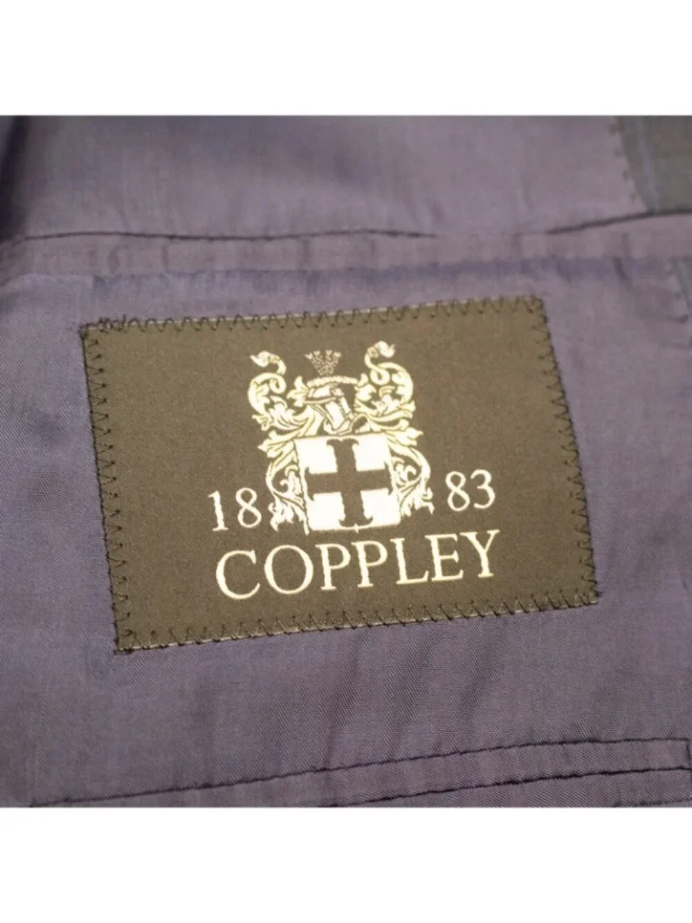 Coppley Blazer Windowpane Wool Sport Coat Blue 